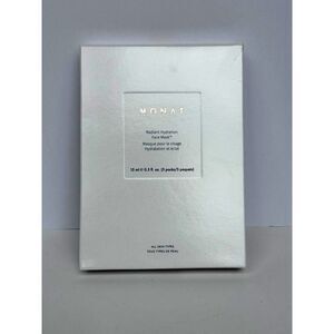 NIB MONAT Radiant Hydration Face Mask 5-Pack Set | Hyaluronic Glow